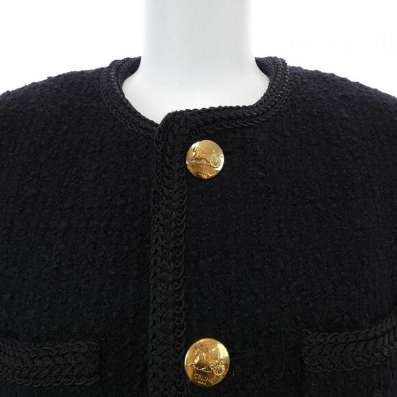 Celine Chasseur Jacket 2v00c764l Collarless Jacket - Picture 5 of 6